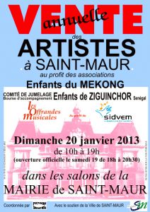vente annuelle des Artistes à Saint- maur 2013